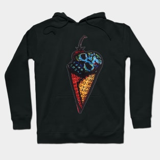 Ice cream, waffle cone, skulls, jms art Hoodie